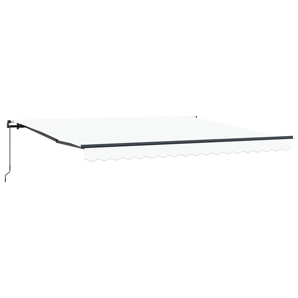 vidaXL Einziehbare Markise Weiß 400 x 300 cm Polyester und Stahl