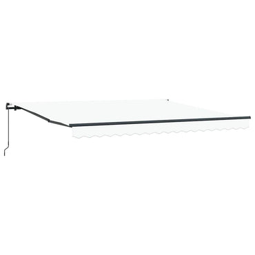 vidaXL Einziehbare Markise Weiß 400 x 300 cm Polyester und Stahl