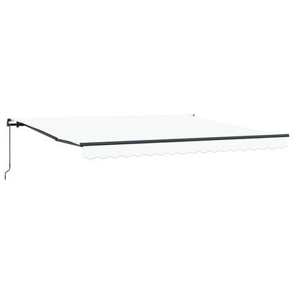 vidaXL Einziehbare Markise Weiß 400 x 300 cm Polyester und Stahl