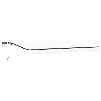 vidaXL Einziehbare Markise Weiß 400 x 300 cm Stoff