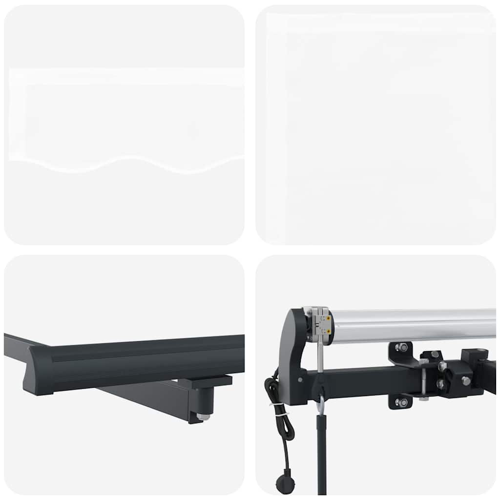 vidaXL Einziehbare Markise Weiß 400 x 300 cm Stoff und Aluminium