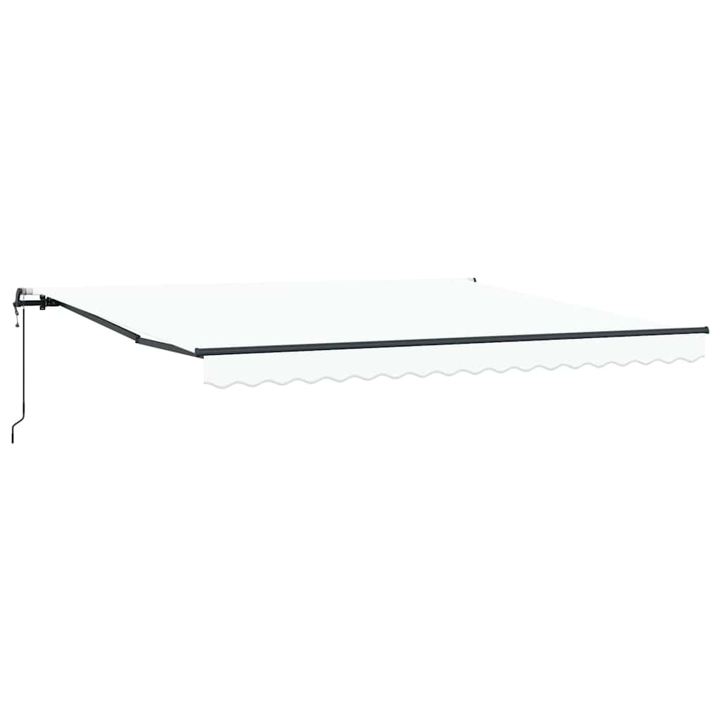 vidaXL Einziehbare Markise Weiß 400 x 300 cm Stoff und Aluminium