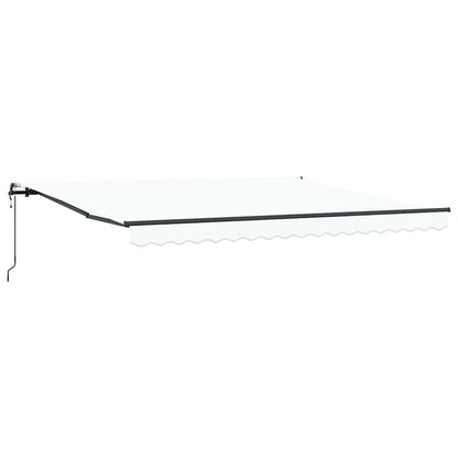 vidaXL Einziehbare Markise Weiß 400 x 300 cm Stoff und Aluminium