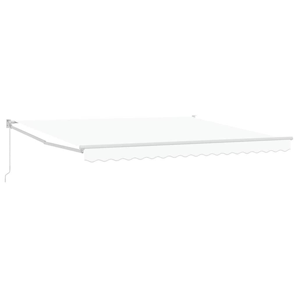 vidaXL Einziehbare Markise Weiß 400 × 300 cm Polyester und Metall