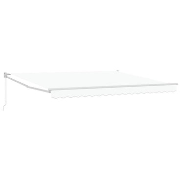 vidaXL Einziehbare Markise Weiß 400 × 300 cm Polyester und Metall