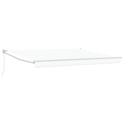 vidaXL Einziehbare Markise Weiß 400 × 300 cm Polyester und Metall
