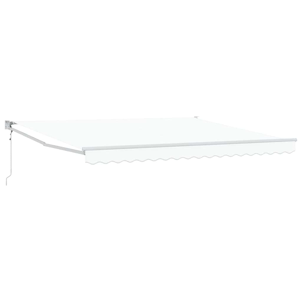 vidaXL Einziehbare Markise Weiß 400 x 300 cm Polyester und Aluminium
