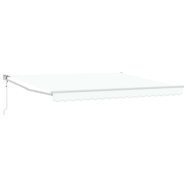 vidaXL Einziehbare Markise Weiß 400 x 300 cm Polyester und Aluminium