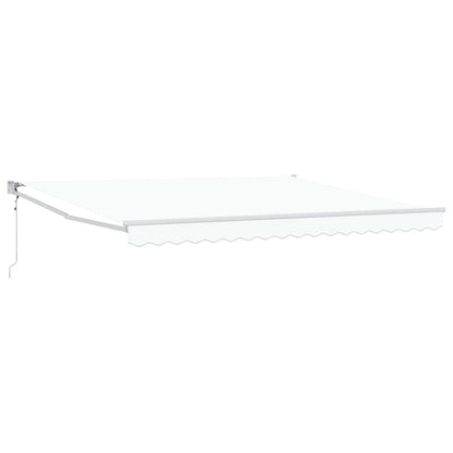vidaXL Einziehbare Markise Weiß 400 x 300 cm Polyester und Aluminium