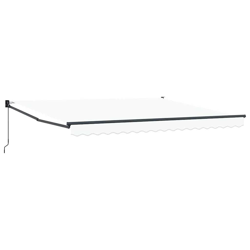 vidaXL Einziehbare Markise Weiß 400 x 300 cm Polyester und Aluminium