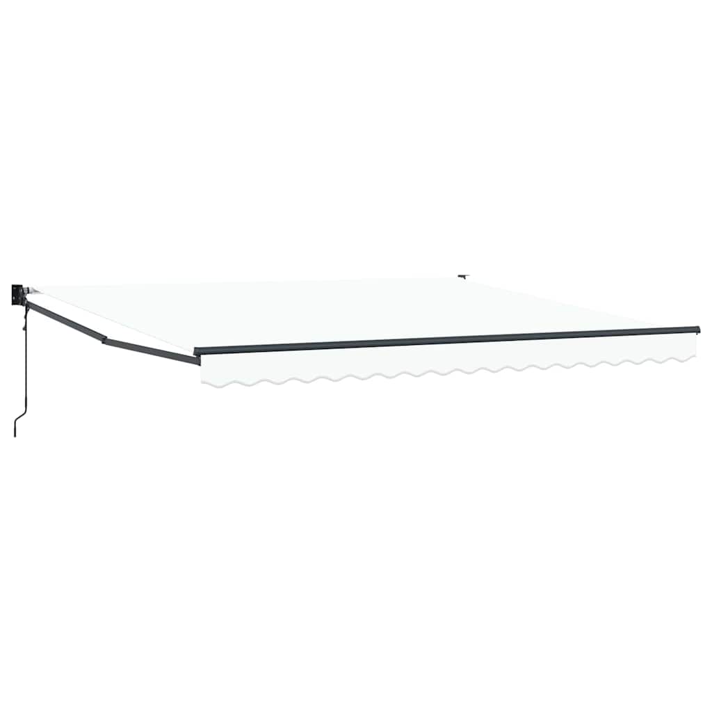 vidaXL Einziehbare Markise Weiß 400 × 300 cm Polyester und Metall