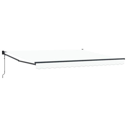 vidaXL Einziehbare Markise Weiß 400 × 300 cm Polyester und Metall