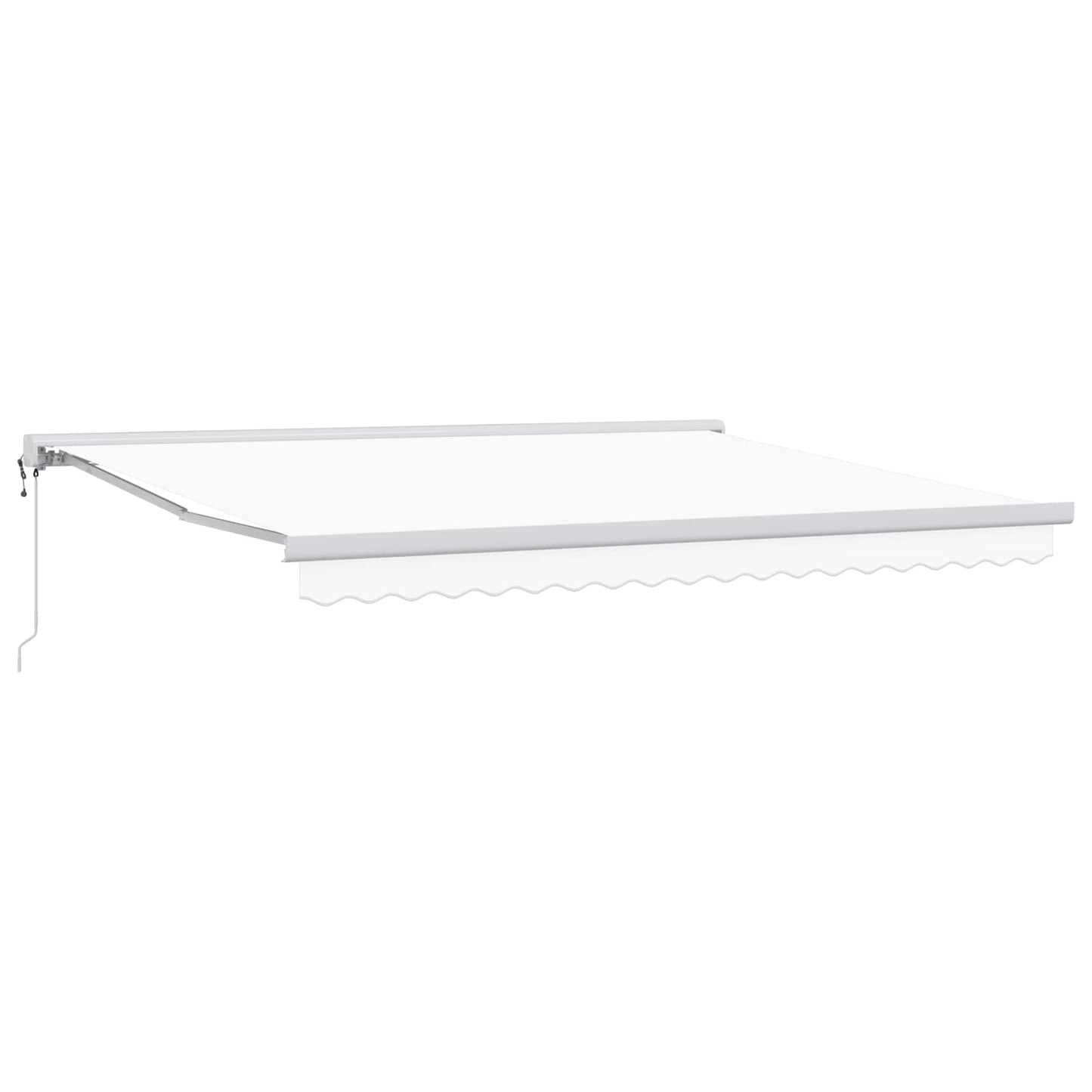 vidaXL Einziehbare Markise Weiß 400 x 300 cm Stoff und Metall