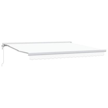 vidaXL Einziehbare Markise Weiß 400 x 300 cm Stoff und Metall