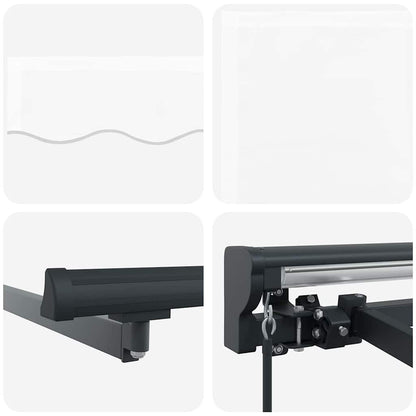 vidaXL Auvent rétractable Blanc 400 x 300 cm Polyester et métal