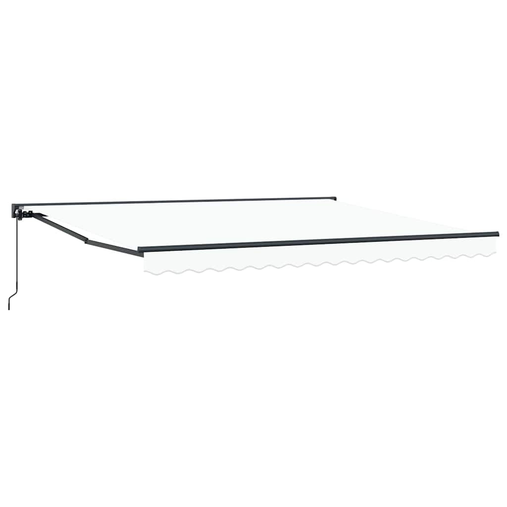 vidaXL Auvent rétractable Blanc 400 x 300 cm Polyester et métal