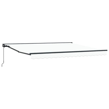 vidaXL Einziehbare Markise Weiß 400 x 300 cm Polyester und Metall