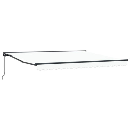 vidaXL Auvent rétractable Blanc 400 x 300 cm Polyester et métal