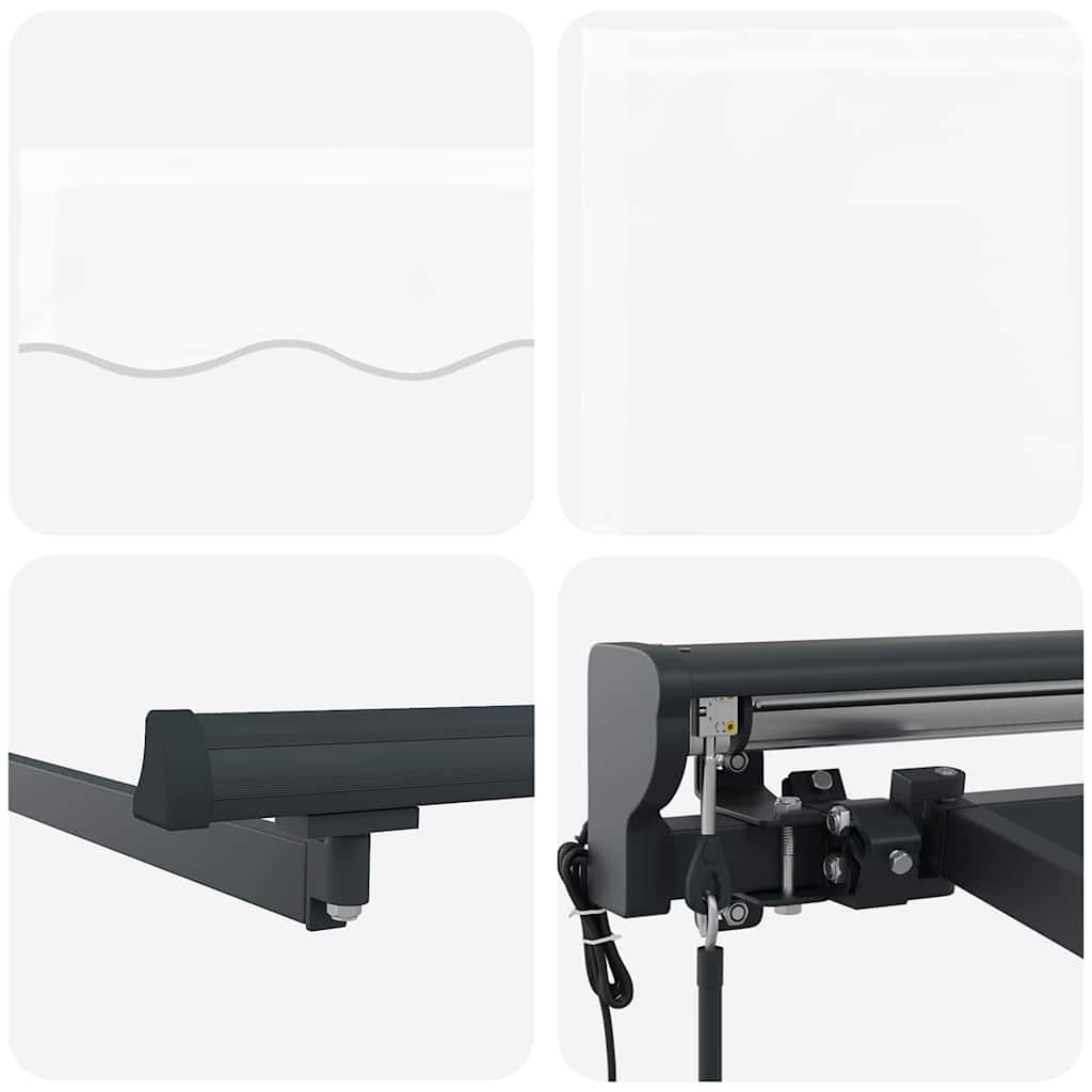 vidaXL Einziehbare Markise Weiß 400 x 300 cm Polyester und Metall