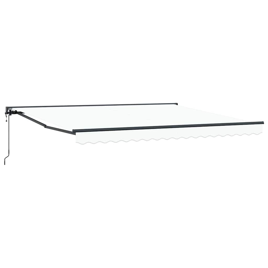 vidaXL Einziehbare Markise Weiß 400 x 300 cm Polyester und Metall