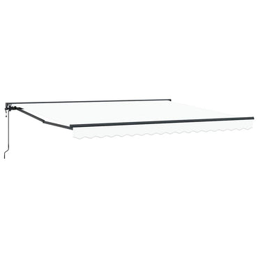 vidaXL Einziehbare Markise Weiß 400 x 300 cm Polyester und Metall
