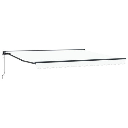 vidaXL Einziehbare Markise Weiß 400 x 300 cm Polyester und Metall