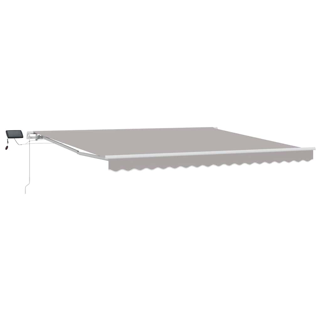 vidaXL Einziehbare Markise Hellgrau 400 x 300 cm Stoff und Stahl