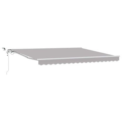 vidaXL Einziehbare Markise Hellgrau 400 x 300 cm Polyester und Metall