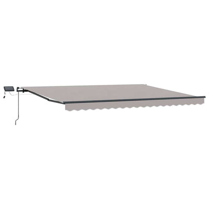 vidaXL Einziehbare Markise Hellgrau 400 x 300 cm Stoff