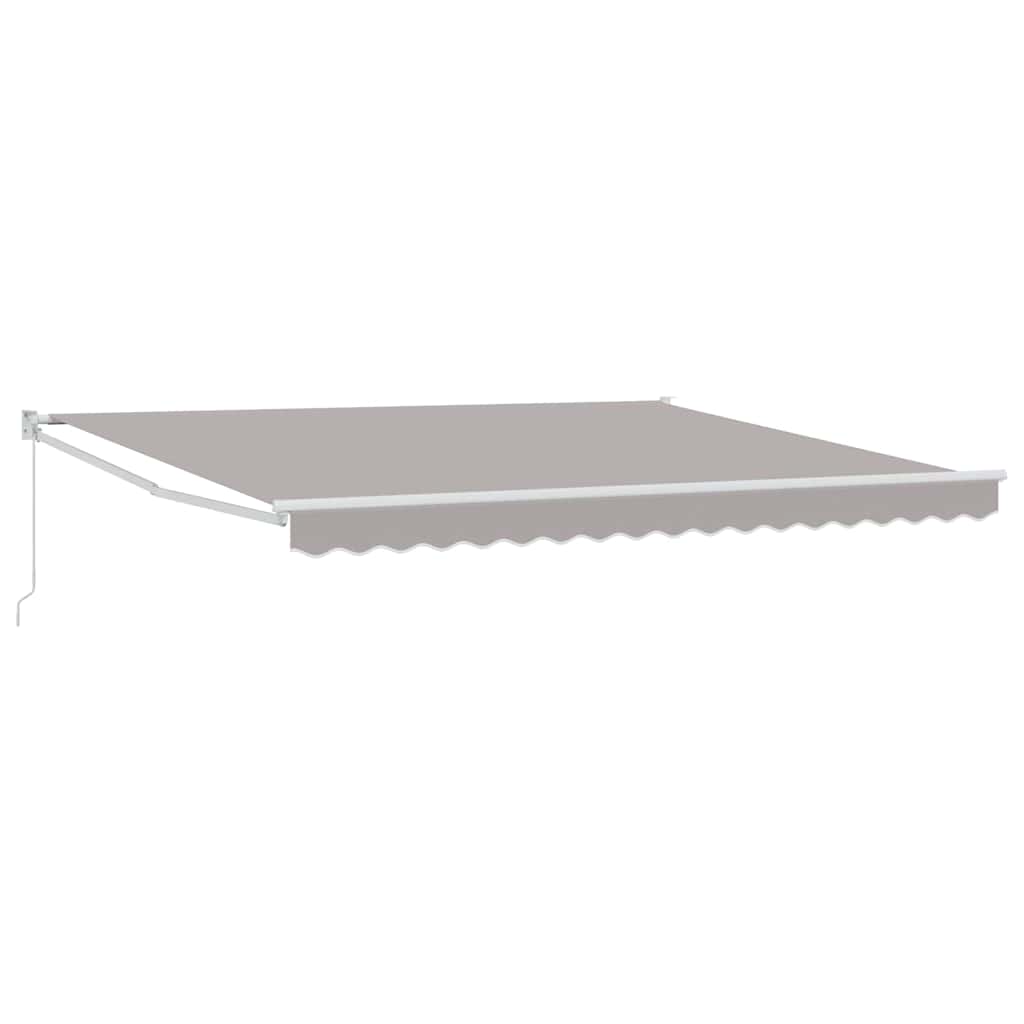 vidaXL Einziehbare Markise Hellgrau 400 × 300 cm Polyester und Metall