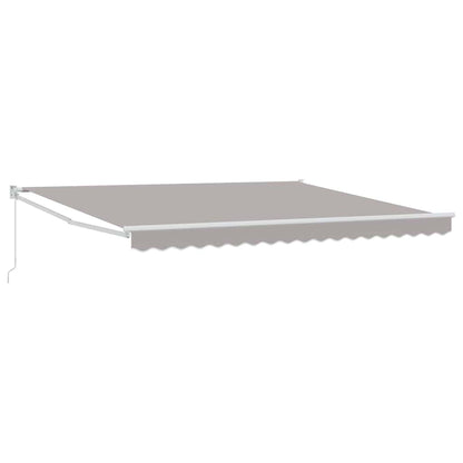vidaXL Einziehbare Markise Hellgrau 400 × 300 cm Polyester und Metall