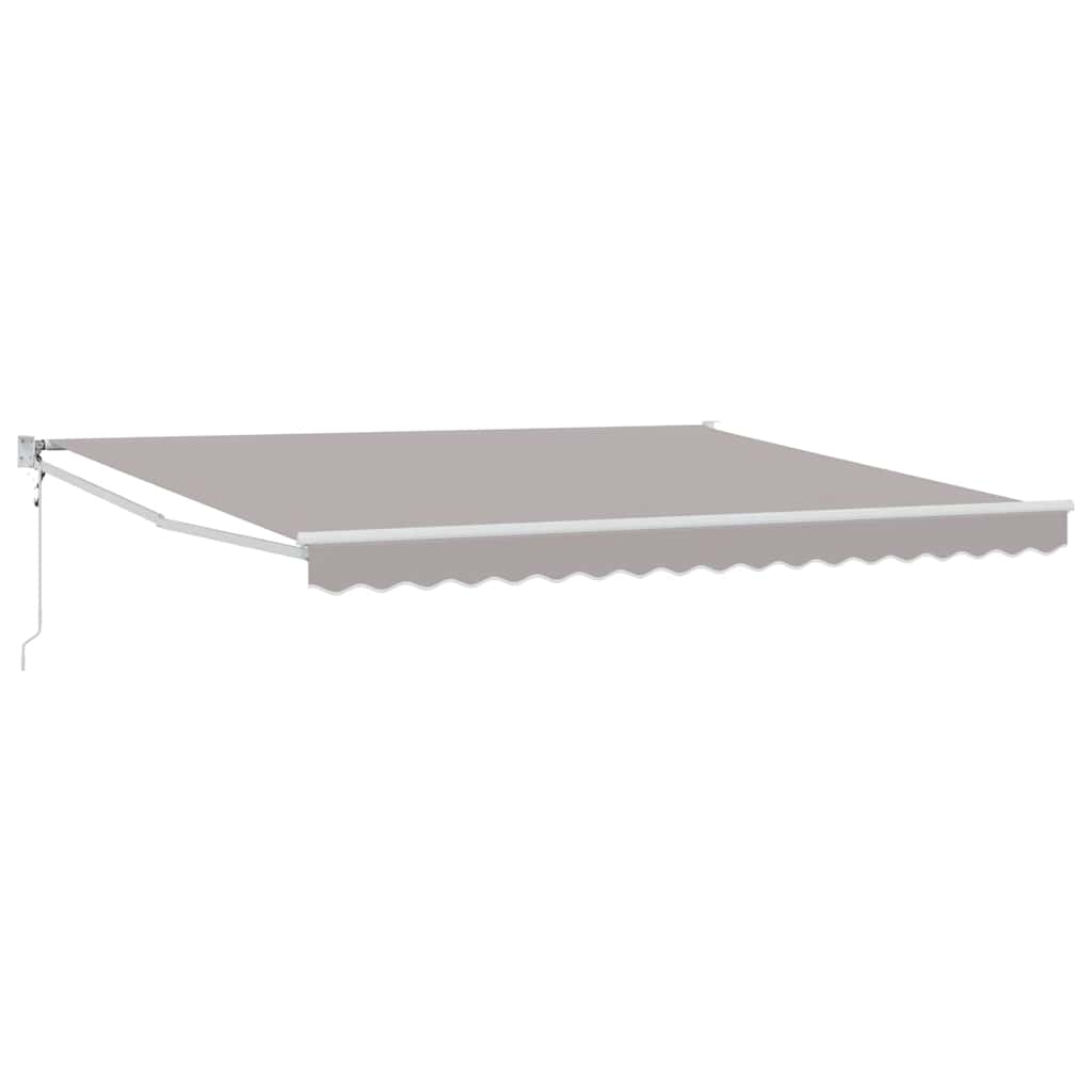vidaXL Einziehbare Markise Hellgrau 400 x 300 cm Stoff