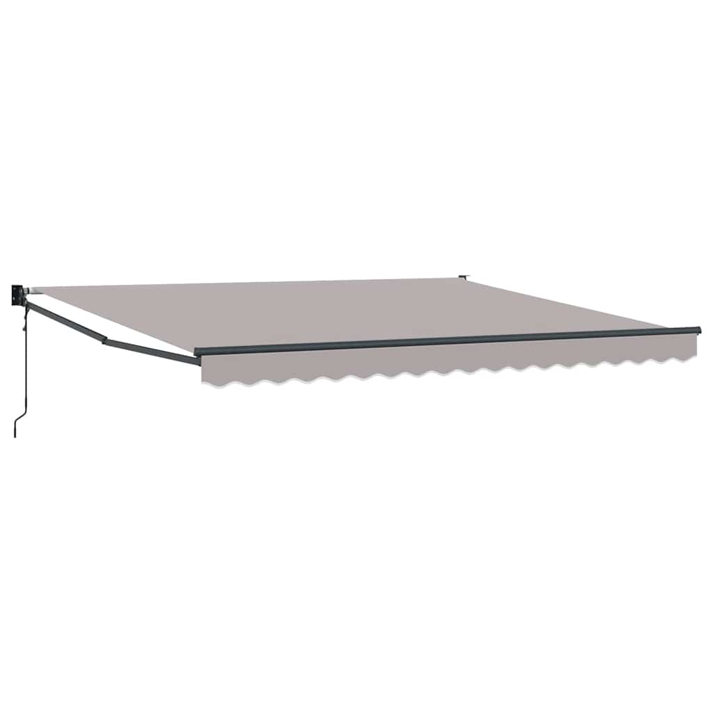 vidaXL Einziehbare Markise Hellgrau 400 × 300 cm Polyester und Metall