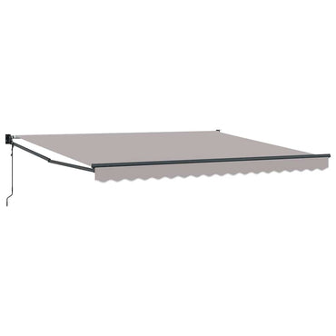 vidaXL Einziehbare Markise Hellgrau 400 × 300 cm Polyester und Metall