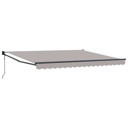 vidaXL Einziehbare Markise Hellgrau 400 × 300 cm Polyester und Metall