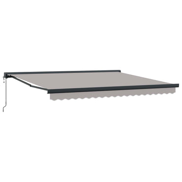 vidaXL Markise Hellgrau 400 x 300 cm Polyester und Aluminium