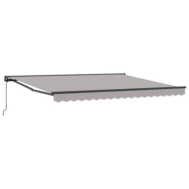 vidaXL Einziehbare Markise Hellgrau 400 x 300 cm Polyester und Metall