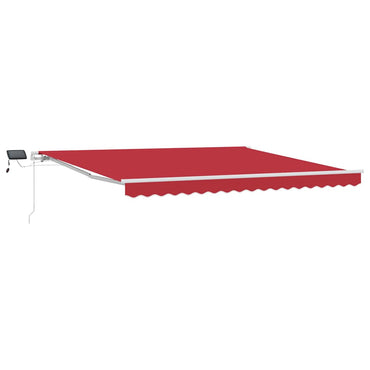 vidaXL Einziehbare Markise Rot 400 x 300 cm Stoff und Stahl