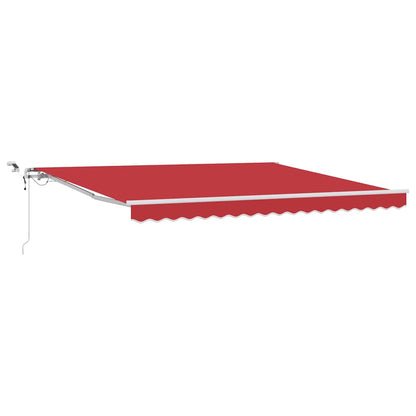 vidaXL Einziehbare Markise Rot 400 x 300 cm Polyester und Metall