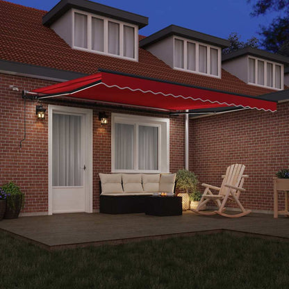 vidaXL Markisenstoff mit Rot 400 x 300 cm Polyester