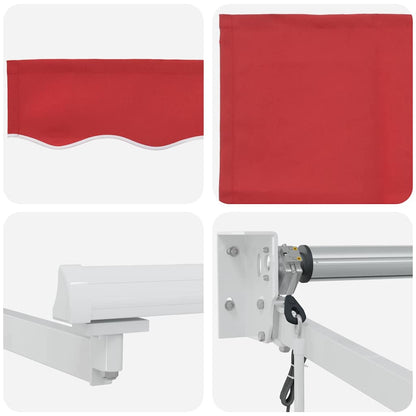 vidaXL Einziehbare Markise Rot 400 x 300 cm Stoff