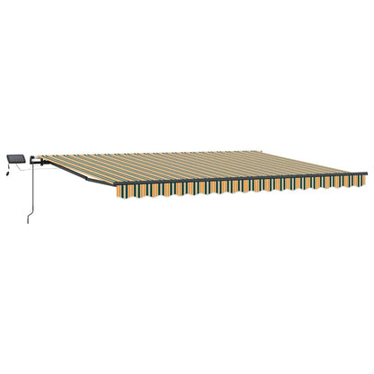 vidaXL Einziehbare Markise Grün und Gelb 400 x 300 cm Stoff
