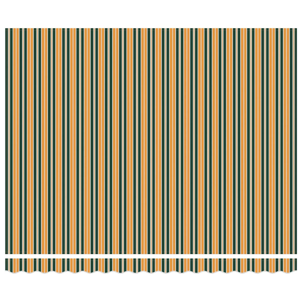 vidaXL Einziehbare Markise Grün und Gelb 400 x 300 cm