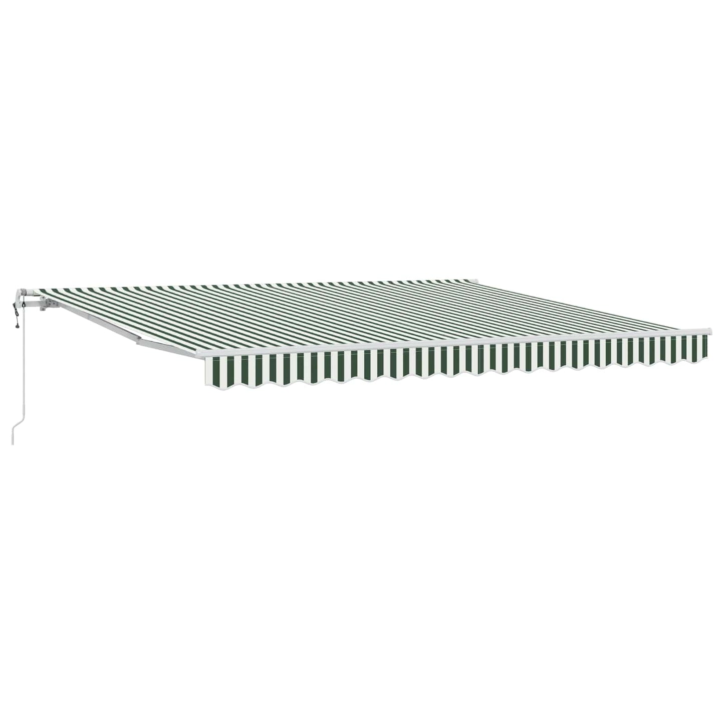 vidaXL Einziehbare Markise Grün und Weiß 400 x 300 cm Stoff