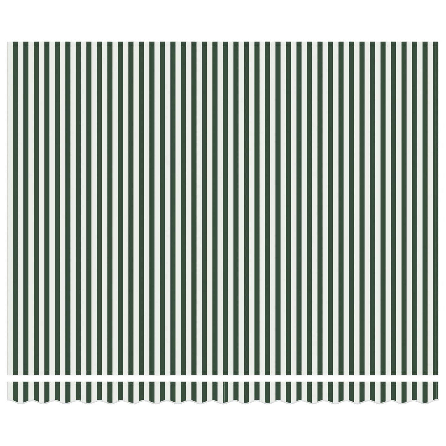vidaXL Einziehbare Markise Grün und Weiß 400 x 300 cm Stoff