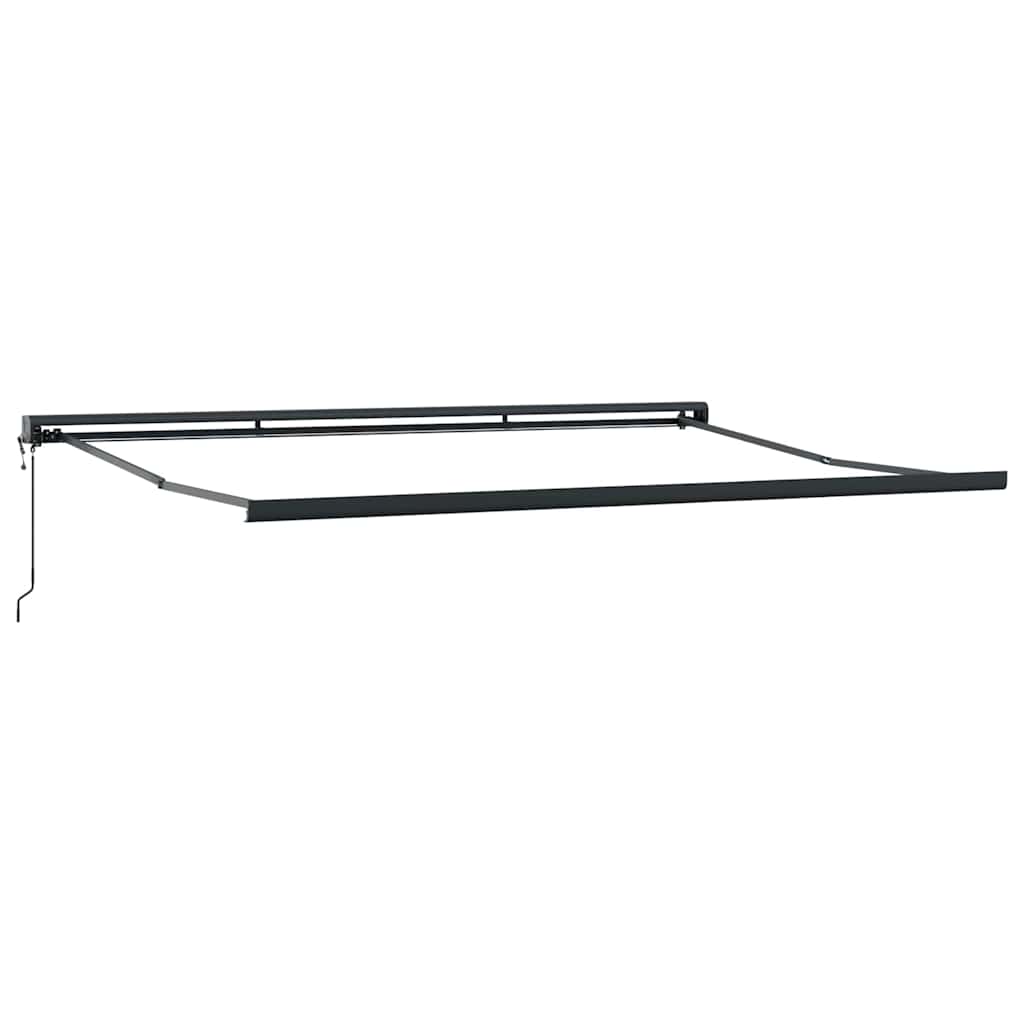 vidaXL Einziehbare Markise Grün und Weiß 400 × 300 cm Stoff, Metall