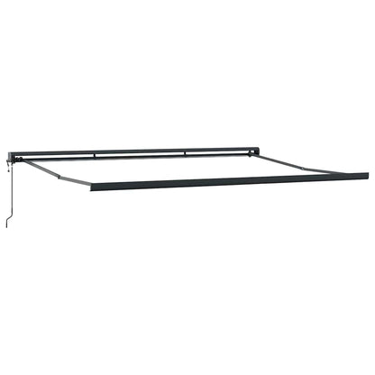 vidaXL Einziehbare Markise Grün und Weiß 400 × 300 cm Stoff, Metall