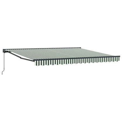 vidaXL Einziehbare Markise Grün und Weiß 400x300 cm Stoff