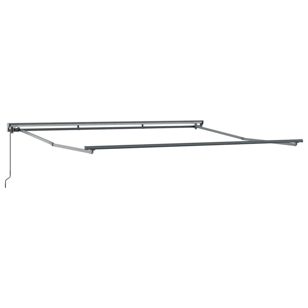 vidaXL Einziehbare Markise Grün und Weiß 400x300 cm Stoff