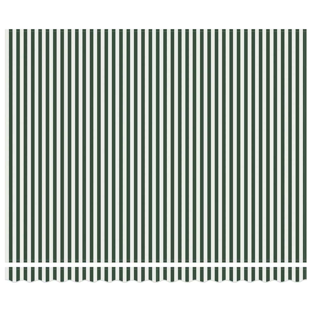 vidaXL Einziehbare Markise Grün und Weiß 400x300 cm Stoff